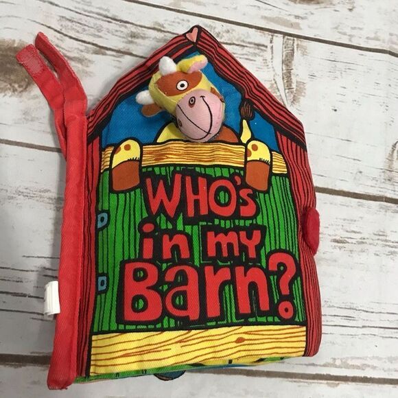 D Baby Toddler Cloth Book Who’s In My Barn crinkle puppet - Picture 1 of 4